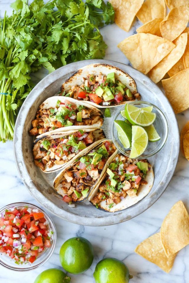 chicken taco, taco de pollo