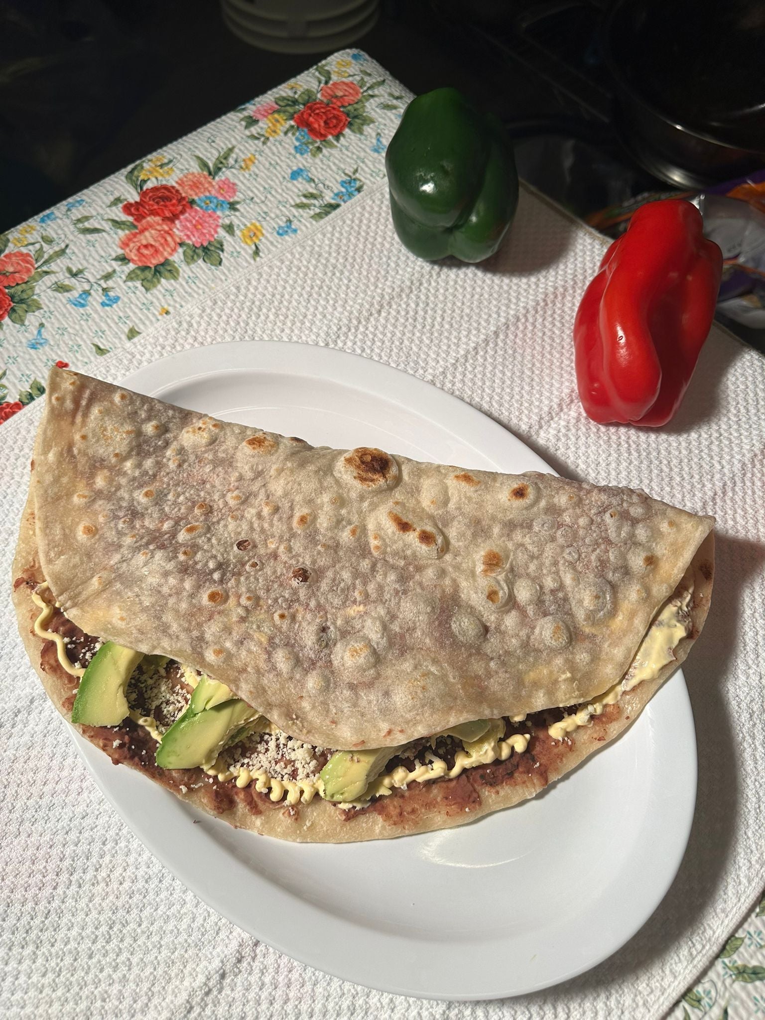 Baleada con chorizo