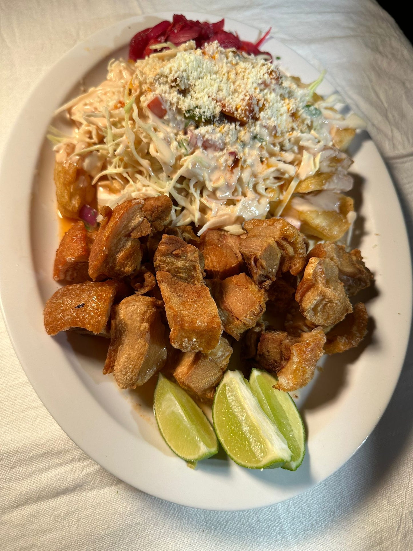 yuca with pork rinds